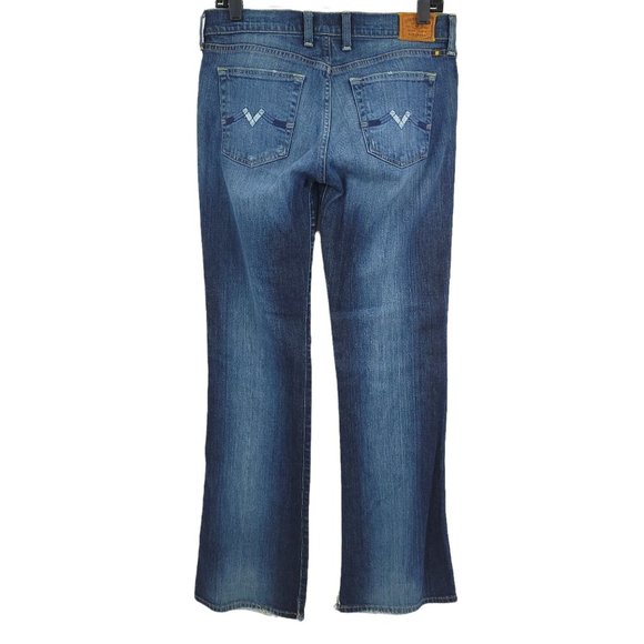 Lucky Brand Jeans READ Sweet N Low Women Size 6 / 28 Mid Rise Boot Cut Dark Wash - Picture 2 of 13